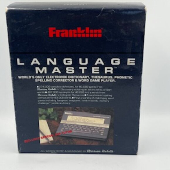 Franklin Language Master Electronic Dictionary Thesaurus And Word Game Player - Picture 9 of 10